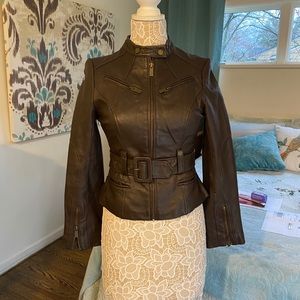 ARDEN B - Brown Leather Jacket